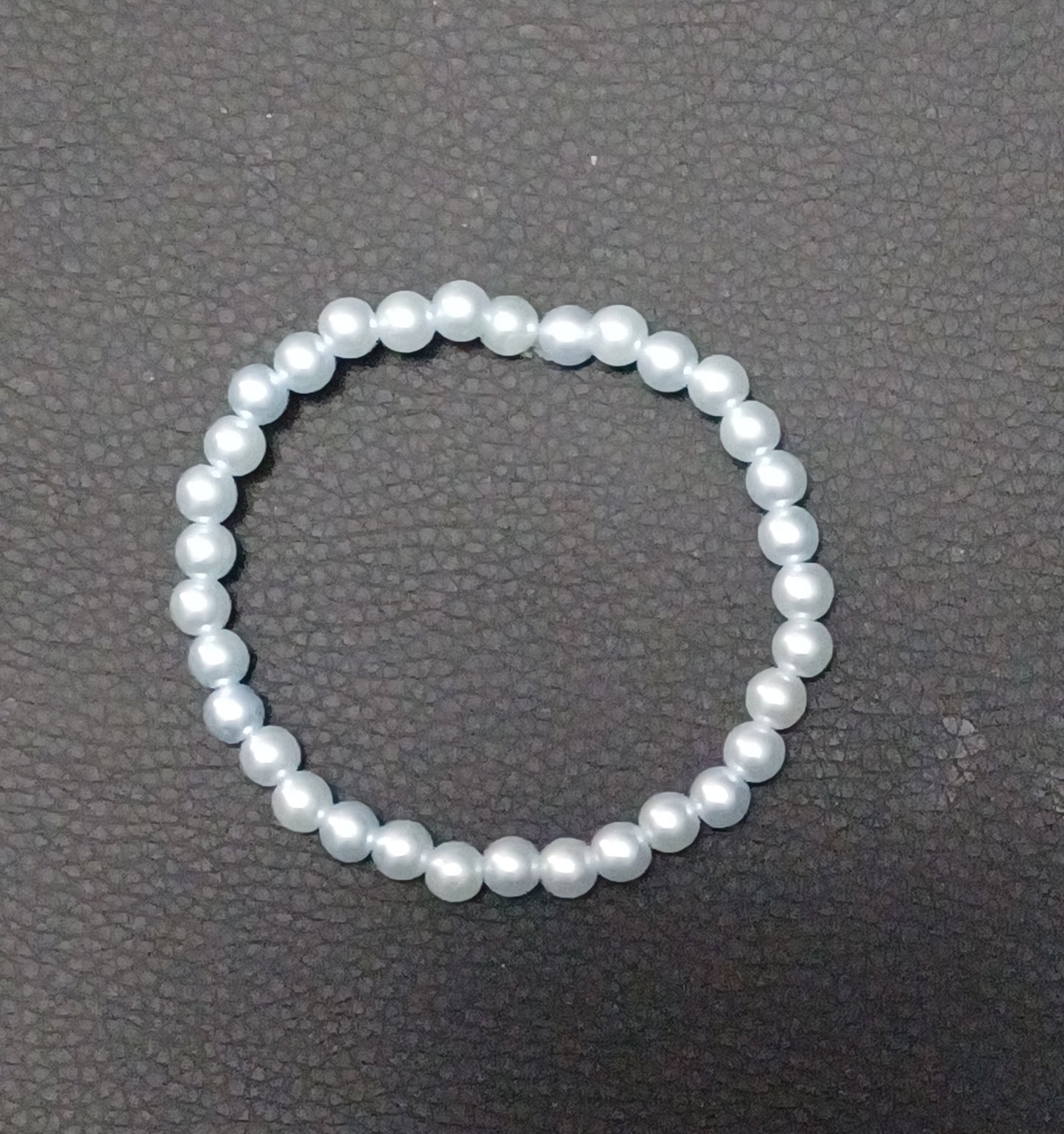 6mm Pale Blue Round Bead Bracelet