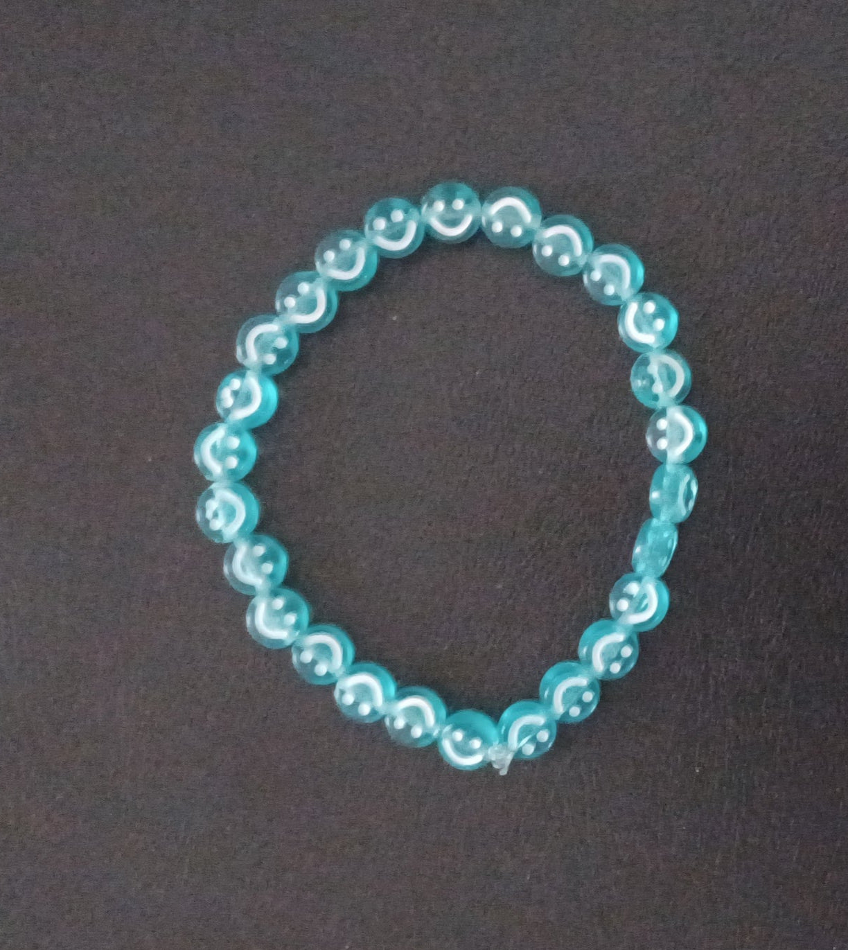 7mm Smiley Face Bead Bracelet