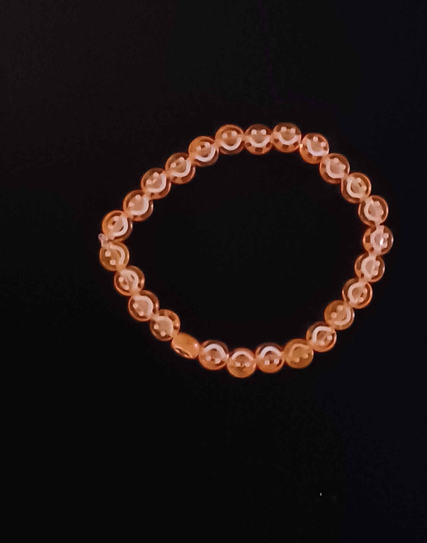 7mm Smiley Face Bead Bracelet