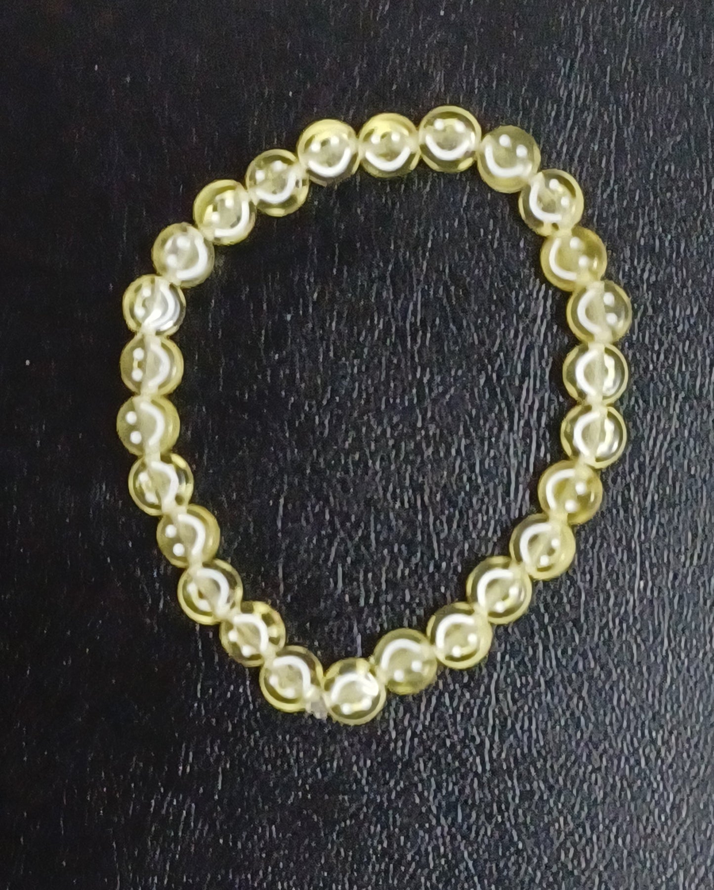 7mm Smiley Face Bead Bracelet