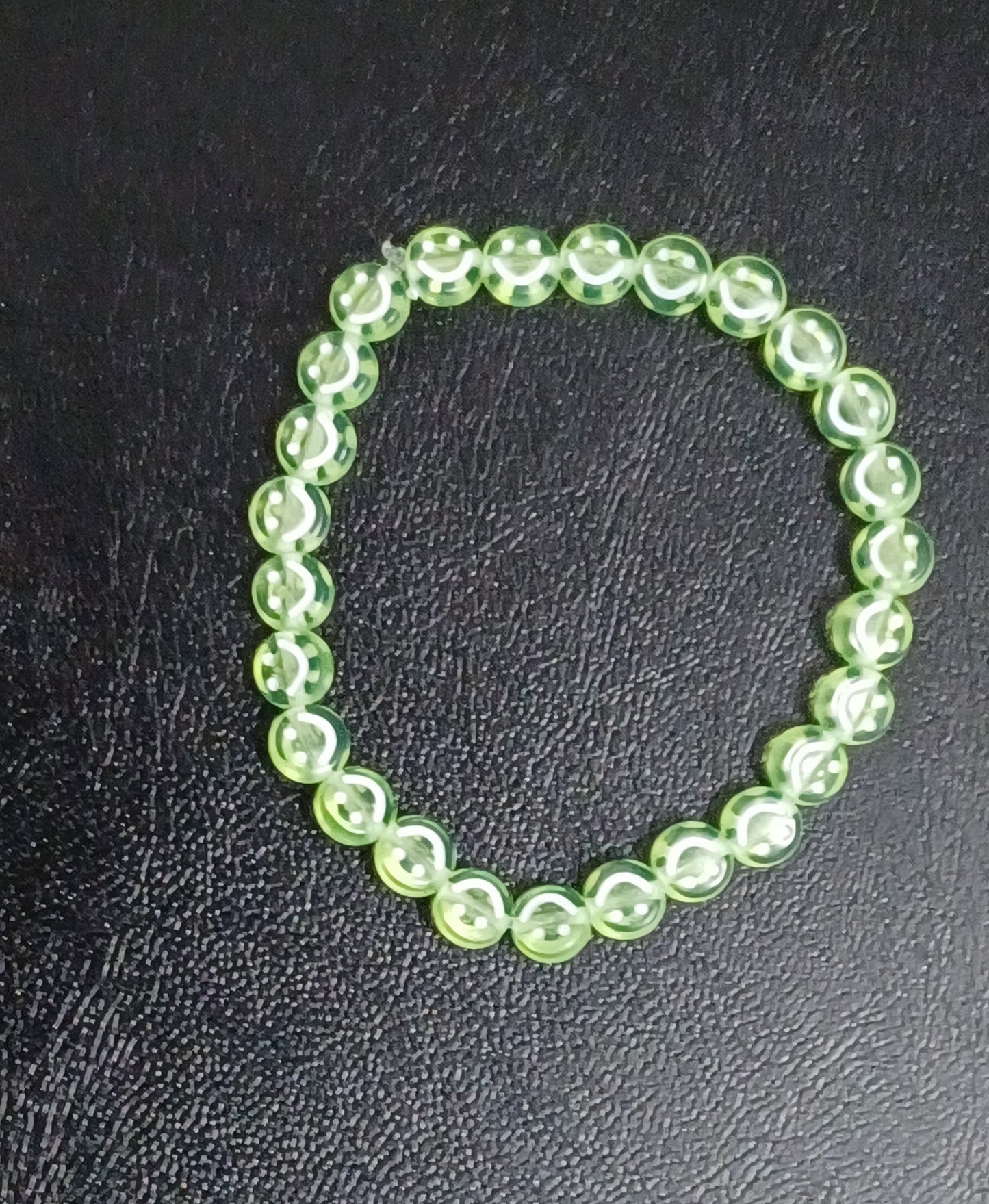 7mm Smiley Face Bead Bracelet