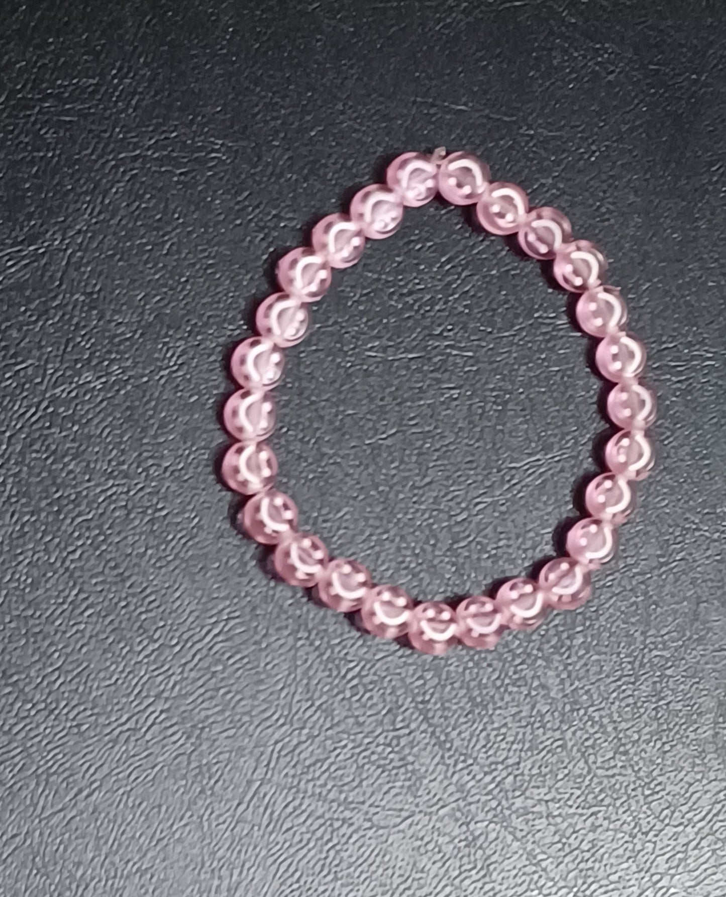 7mm Smiley Face Bead Bracelet