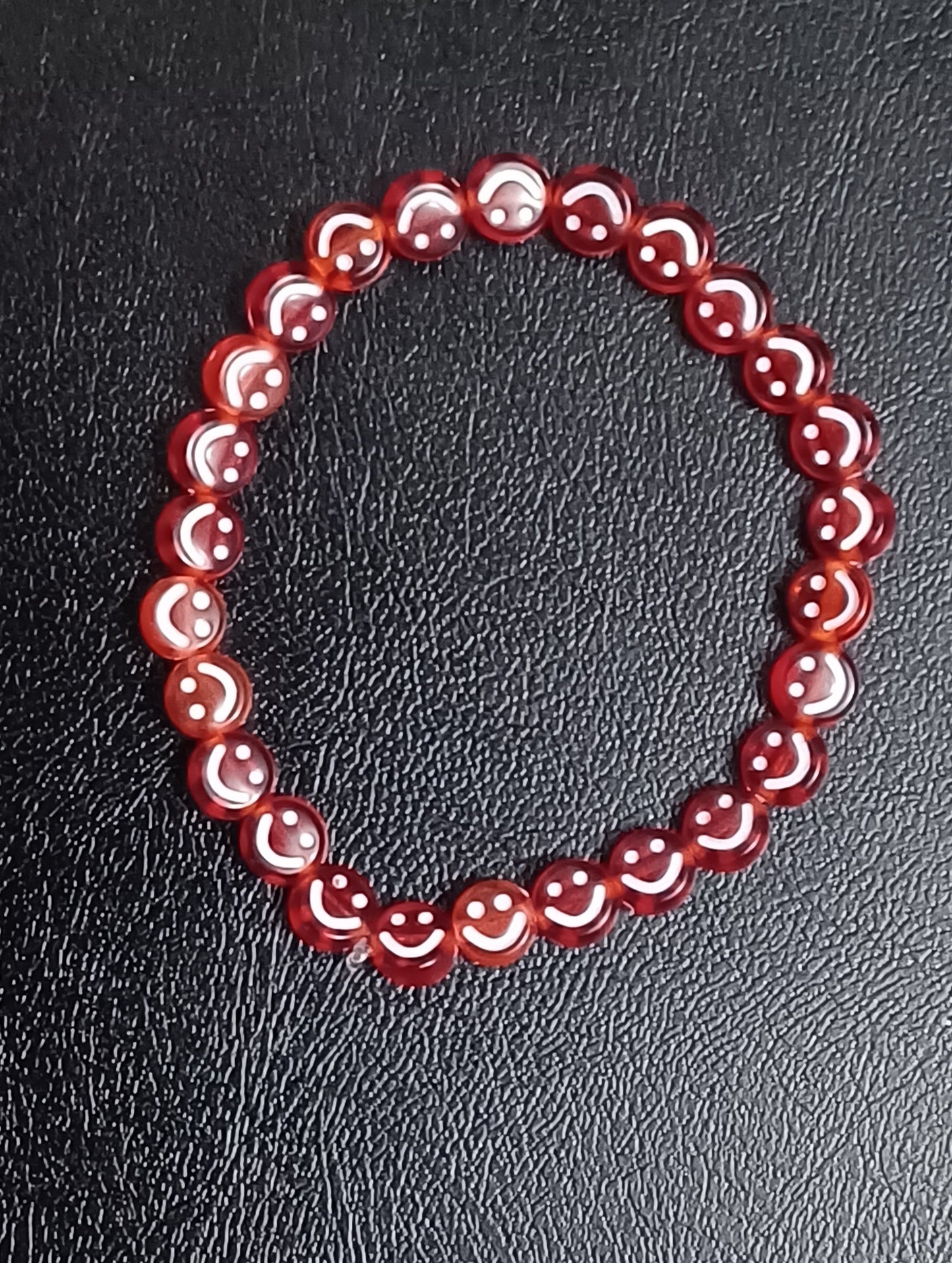 7mm Smiley Face Bead Bracelet