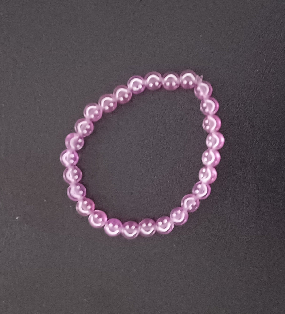 7mm Smiley Face Bead Bracelet